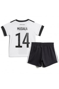 Saksa Jamal Musiala #14 Jalkapallovaatteet Lasten Kotipeliasu MM-kisat 2022 Lyhythihainen (+ Lyhyet housut)